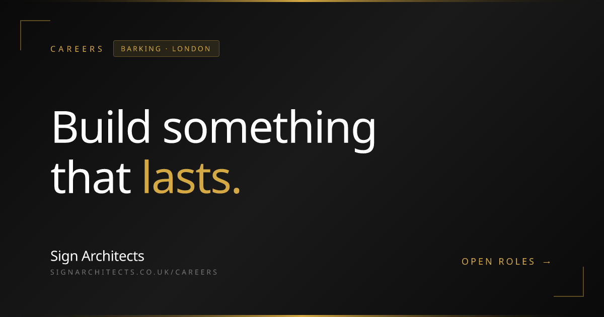 Careers — Join the Sign Architects team | Sign Architects